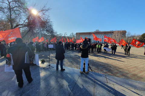 Тамара Казанцева выступила на митинге, посвященном 102-й годовщине создания Красной Армии