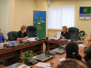 И.В. Лосева во время совещания с работниками образования г. Когалыма