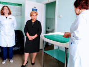 И.В. Лосева в педиатрическом отделении Когалымской городской больницы