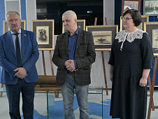 Владимир Нефедьев открыл в областной думе выставку югорского художника Сергея Лукьянчикова