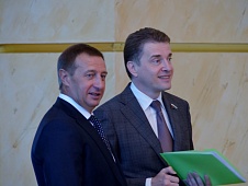 Дмитрий Горицкий и Алексей Салмин на областном общественном форуме 