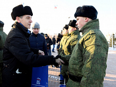 Андрей Артюхов на торжественном митинге, посвященном отправке молодого пополнения в Президентский полк